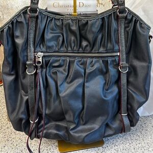 MZ Wallace Bianca Black Nylon with Leather Trim